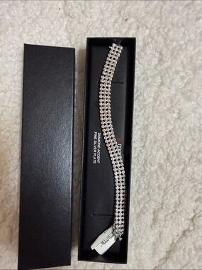 Macys Silver Crystal Tennis Bracelet - Sparkling Silver Accent